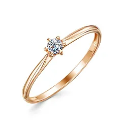 Кольцо Золото 585, Фианит 1667607 1 1 10 Кольцо Золото 585, Фианит 1667607 1 1 10