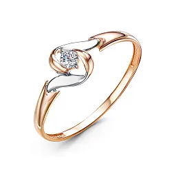 Кольцо Золото 585, Фианит 1491507 1 1 1