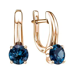 Серьги, Золото 585, Топаз С120-7285ТЛ