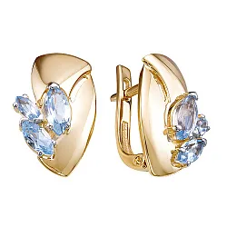 Серьги, Золото 585, Топаз С122-5711Т Серьги, Золото 585, Топаз С122-5711Т