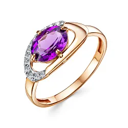 Кольцо Золото 585, Аметист 1512808 1 1 1 Кольцо Золото 585, Аметист 1512808 1 1 1