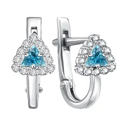 Детские серьги,  Серебро 925, Фианит 90-02-1754-02