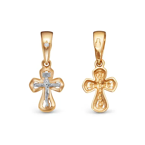 Подвеска крест, Золото 585, 01-03-0154-00