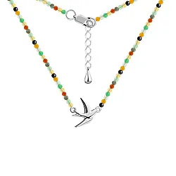 Колье,  Серебро 925, Агат 8340394876-40 Колье,  Серебро 925, Агат 8340394876-40