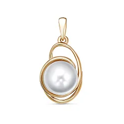 Подвеска фантазийная,  Золото 585, Жемчуг 3467506 1 1 10