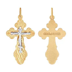 Подвеска крест, Золото 585 121311