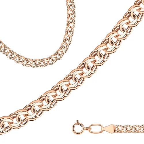 Цепочка Золото 585, плетение Бисмарк, 8050200-45