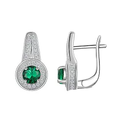 Серьги, Серебро 925, Фианит LLE 267-4 Серьги, Серебро 925, Фианит LLE 267-4
