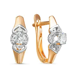 Серьги, Золото 585, Фианит 2341307 1 1 1 Серьги, Золото 585, Фианит 2341307 1 1 1