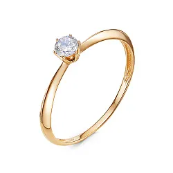 Кольцо Золото 585, Фианит 1101508 Кольцо Золото 585, Фианит 1101508