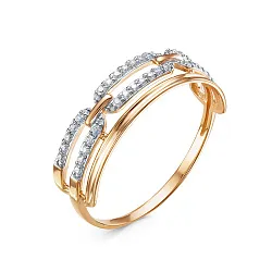 Кольцо Золото 585, Фианит 1104114 Кольцо Золото 585, Фианит 1104114