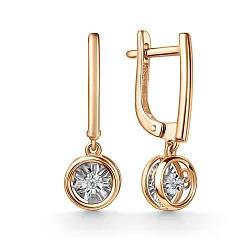 Серьги, Золото 585, Бриллиант 02-11-51201-11-00-1 Серьги, Золото 585, Бриллиант 02-11-51201-11-00-1