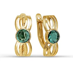 Серьги, Золото 585, Кварц 322878 Серьги, Золото 585, Кварц 322878