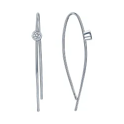 Серьги, Серебро 925, Фианит LLE 529 Серьги, Серебро 925, Фианит LLE 529