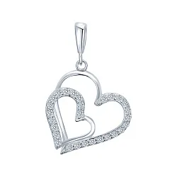 Подвеска фантазийная,  Серебро 925, Фианит LLP 568 Подвеска фантазийная,  Серебро 925, Фианит LLP 568