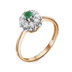 Кольцо Золото 585, Изумруд К0939-123