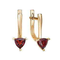 Серьги, Золото 585, Гранат С120-7064Гр Серьги, Золото 585, Гранат С120-7064Гр