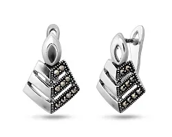 Серьги, Серебро 925, Марказит 656479