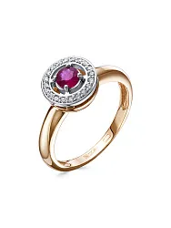 Кольцо Золото 585, Рубин 24000608-1 Кольцо Золото 585, Рубин 24000608-1