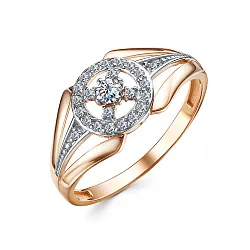 Кольцо Золото 585, Фианит 1608007 1 1 1 Кольцо Золото 585, Фианит 1608007 1 1 1