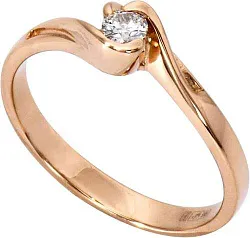 Помолвочное кольцо,  Золото 585, Бриллиант 216911ю