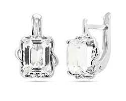 Серьги, Серебро 925, Хрусталь горный 640393