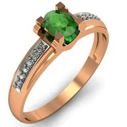 Кольцо Золото 585, Изумруд К112-879ГТИ Кольцо Золото 585, Изумруд К112-879ГТИ