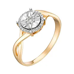 Кольцо Золото 585, Бриллиант К113-5078