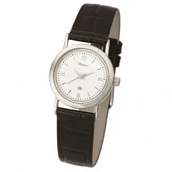 Часы,  Серебро 925, черный КЗМ 98100.122 Часы,  Серебро 925, черный КЗМ 98100.122