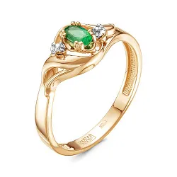 Кольцо Золото 585, Изумруд 94000135 Кольцо Золото 585, Изумруд 94000135