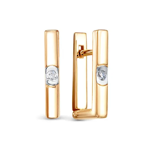 Серьги, Золото 585, 5-3487-103-2К Серьги, Золото 585, 5-3487-103-2К