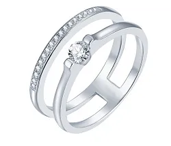 Кольцо Серебро 925, Фианит LLR 573