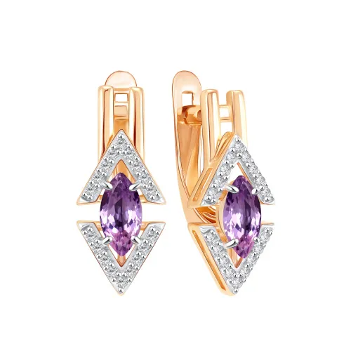 Серьги, Золото 585, 02-52-0262-01