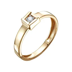 Кольцо Золото 585, Бриллиант К112-8937