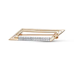 Брошь Золото 585, Фианит 0602780  Брошь Золото 585, Фианит 0602780