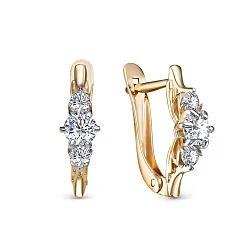 Серьги, Золото 585, Фианит 2414207 1 1 1 Серьги, Золото 585, Фианит 2414207 1 1 1