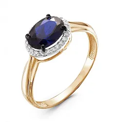 Кольцо Золото 585, Сапфир К115-3718ГТС Кольцо Золото 585, Сапфир К115-3718ГТС