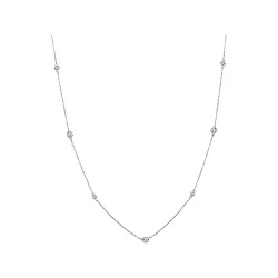 Колье,  Серебро 925, Фианит ZSN 45 Колье,  Серебро 925, Фианит ZSN 45