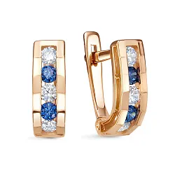 Детские серьги,  Золото 585, Фианит 1204292