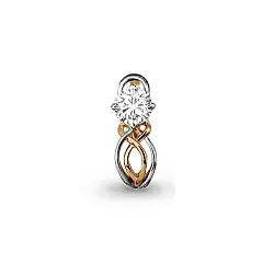 Подвеска фантазийная,  Золото 585, Фианит 23548