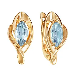 Серьги, Золото 585, Топаз С120-4484Т