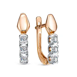 Серьги, Золото 585, Фианит 2484007 1 1 1 Серьги, Золото 585, Фианит 2484007 1 1 1