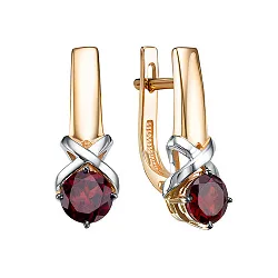 Серьги, Золото 585, Гранат С125-6906Гр Серьги, Золото 585, Гранат С125-6906Гр