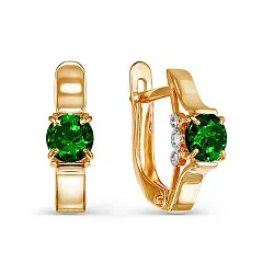 Серьги, Золото 585, Кварц 323257 Серьги, Золото 585, Кварц 323257