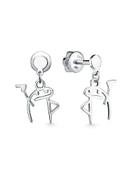 Серьги пусеты-гвоздики, Серебро 925 С-055