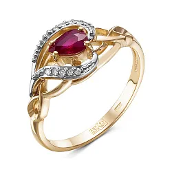 Кольцо Золото 585, Рубин 84000611 Кольцо Золото 585, Рубин 84000611