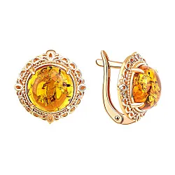Серьги, Серебро 925, Янтарь 2320481994