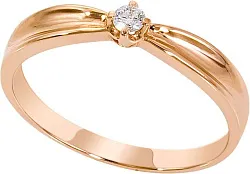 Помолвочное кольцо,  Золото 585, Бриллиант 266211ю