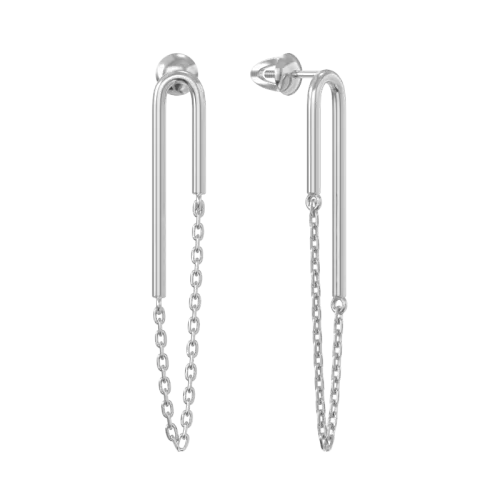Серьги пусеты-гвоздики, Серебро 925, 1043782-00000
