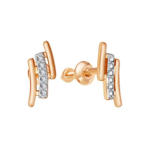 Серьги пусеты-гвоздики, Золото 585, 02-8668